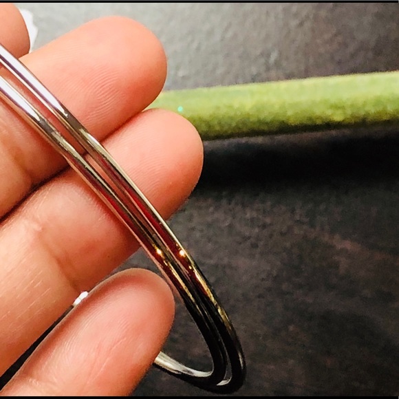 925 Sterling Silver Big Hoop Earrings Diameter 8cm - Picture 6 of 7